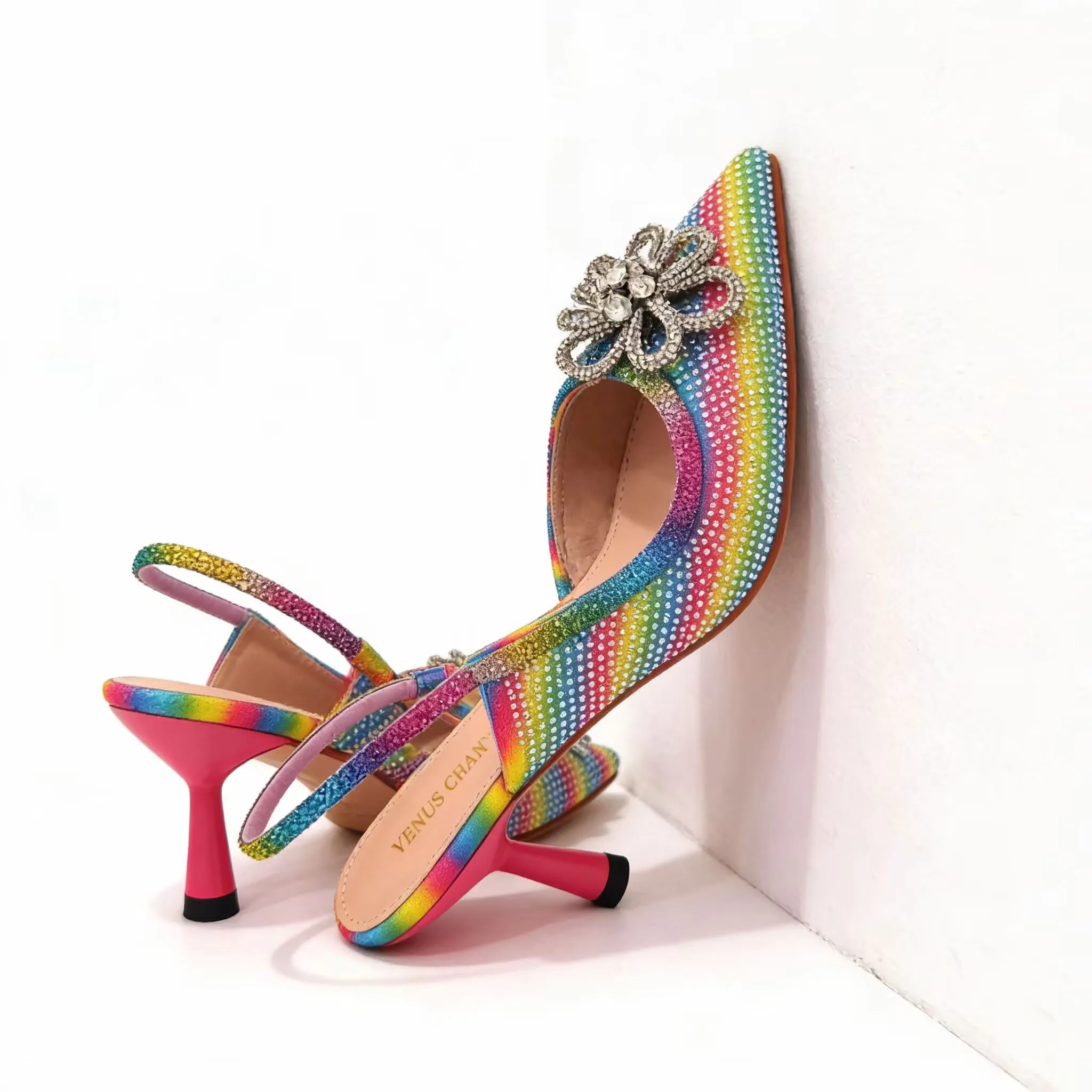 

Женские туфли на каблуке 2026 года в нигерийском стиле, итальянский дизайн, зеленые, украшенные стразами, для свадеб и вечеринок