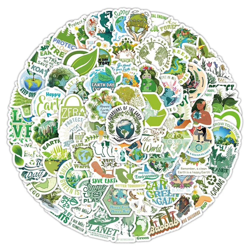 

10/30/50/100PCS Protect the Earth Stickers Protect the Environment Decals DIY Luggage Laptop Phone Car Bike Skateboard Graffiti
