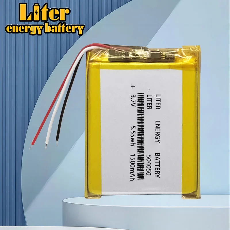 3 line 504050 3.7V 1500MAH (polymer lithium ion / Li-ion battery ) for Smart watch,GPS,mp3,mp4,cell phone,speaker