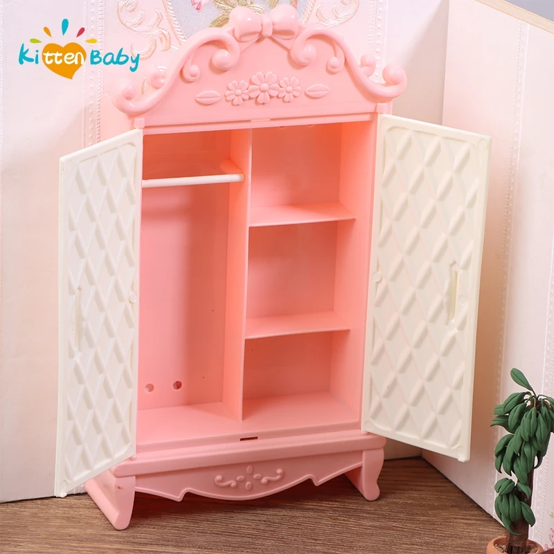 Family Wardrobe Play Doll Accessories Fashion Mini Accessories Wardrobe For Kids Creative Doll House Furniture Girl Gift Toys