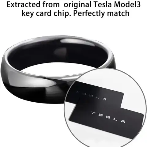 Model 3/Y Tesla Smart Ring Key Ceramic Ring NFC Replacement Key Card