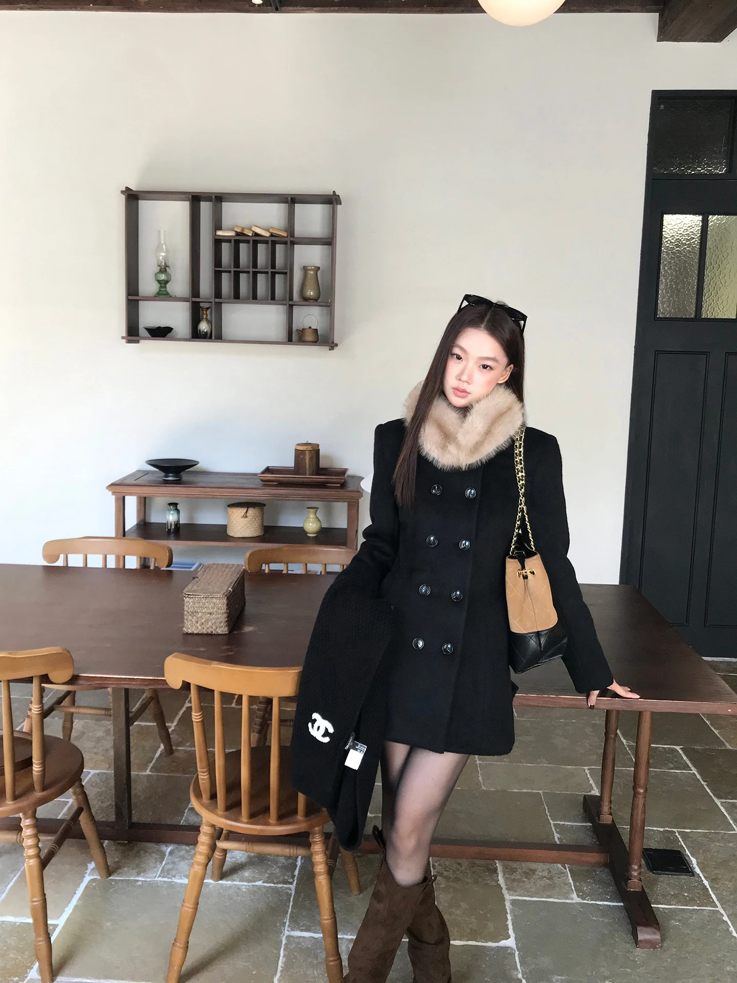 

Красное шерстяное пальто знаменитостей, женское шерстяное пальто из смеси шерсти, хлопковая верхняя одежда, зимняя модная одежда прямого кроя для поездок на работу