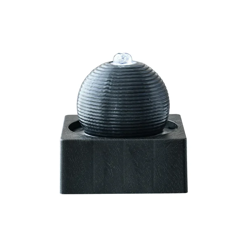 Indoor Tabletop Ball Fountain with LED Light Desktop Water Feature for Home Office Decor Relaxation And Meditation