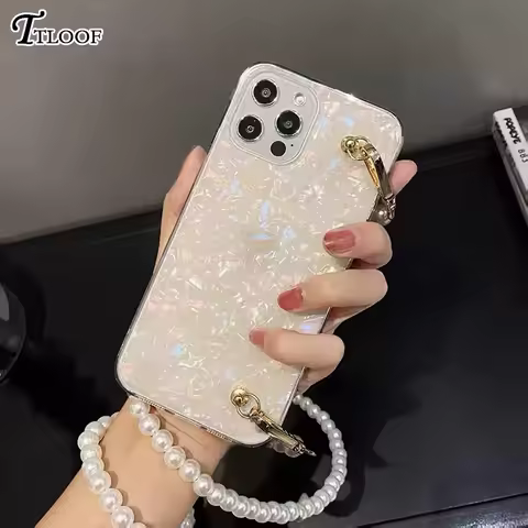 Pearl Crossbody Strap Lanyard Phone Case For Samsung Galaxy S23 S22 S21 S20 FE S9 S10 S20 Ultra Note 20 9 10 Plus Soft Cover