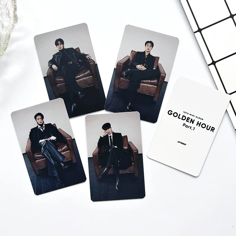 8pcs/Set KPOP ATEEZ New Album GOLDEN HOUR : Part.1 LOMO Cards Photo Card Postcard Fans Collection Gifts