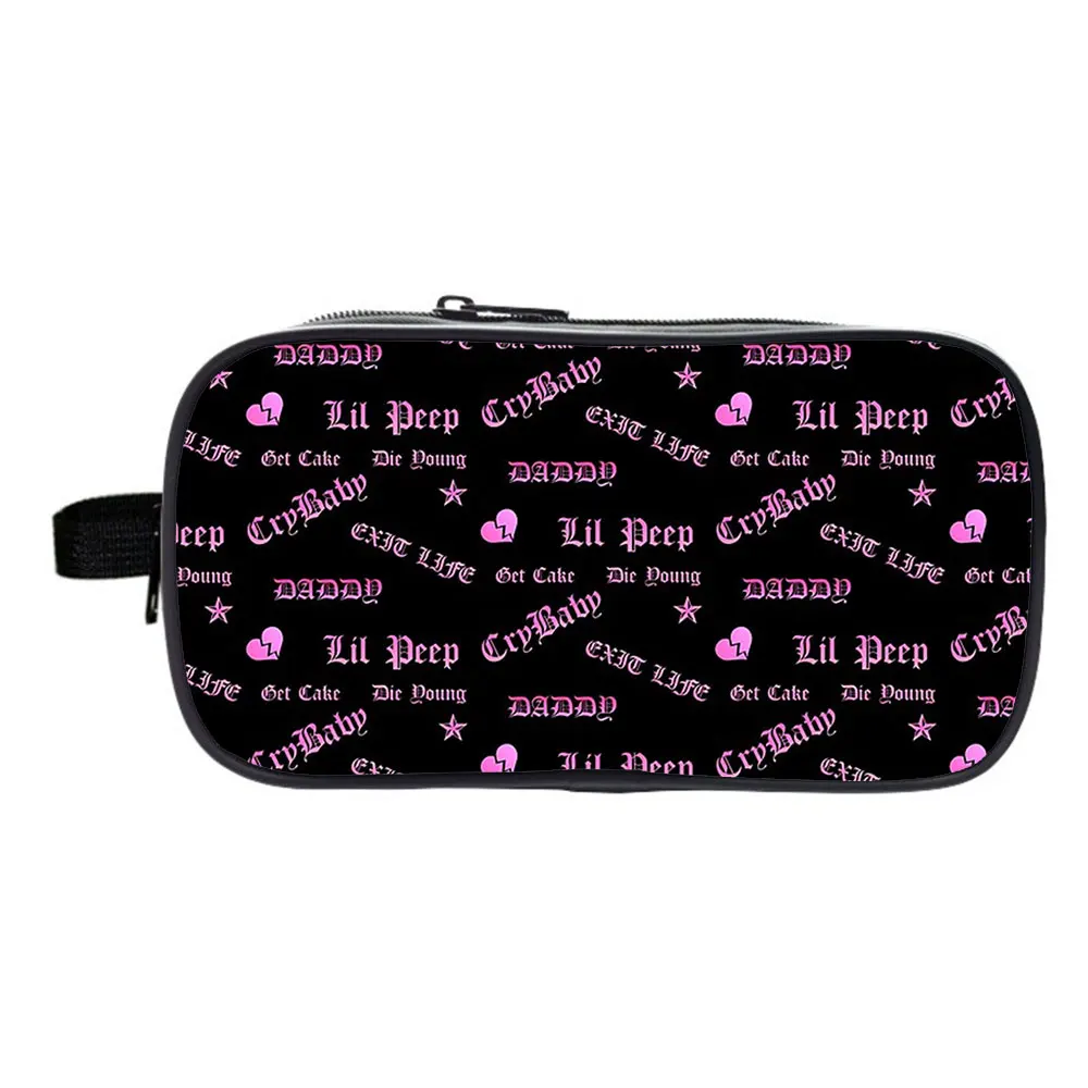 Lil Peep Pencil Case School Supplies For Kids Stationery Storage Pouch Makeup Bags Multifunction Pencil Case