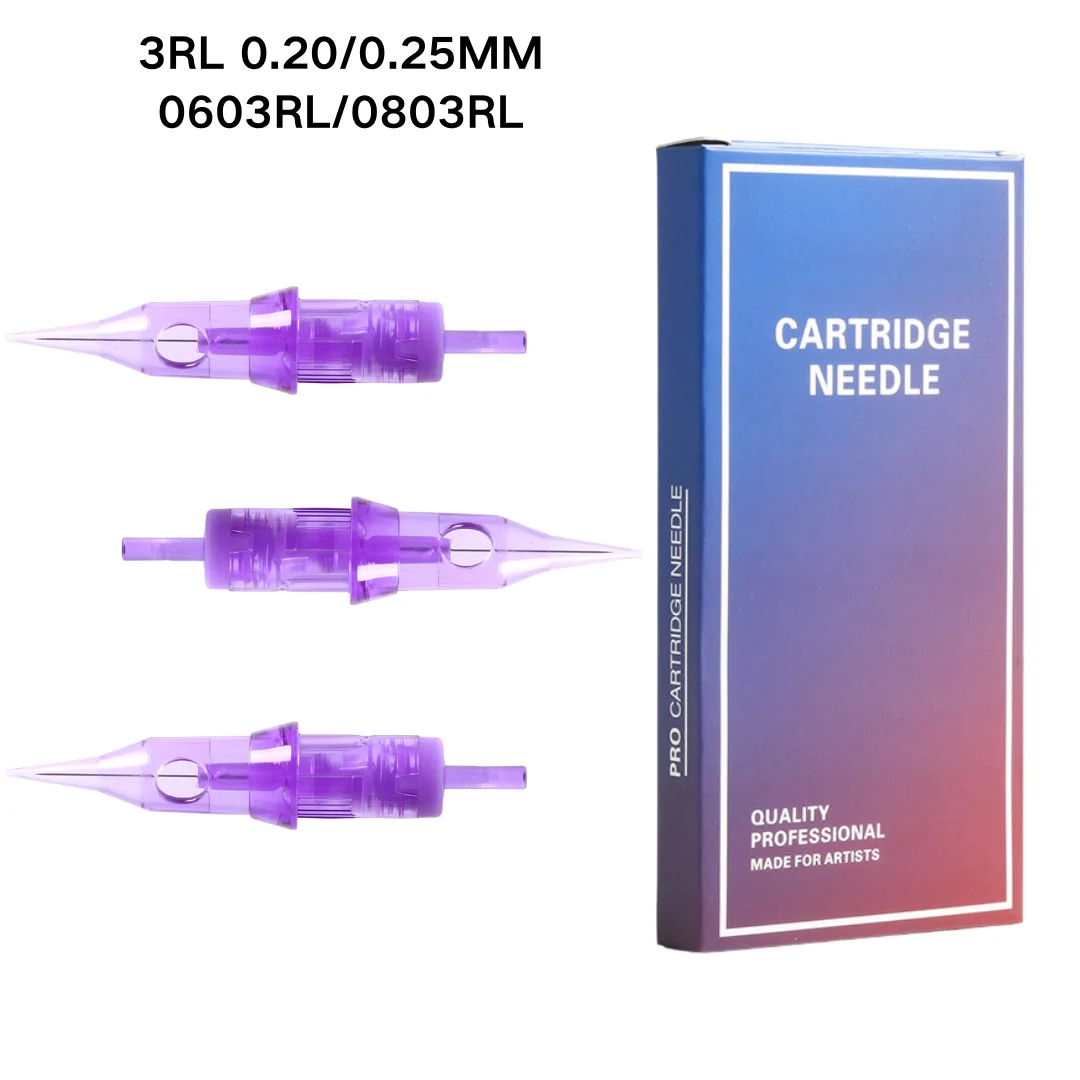 

10Pcs Tattoo Scalp Needles 0.20/0.25mm 3RL 0603RL 0803RL Disposable Semi-Permanent Eyebrow Lip Makeup SMP Cartridges