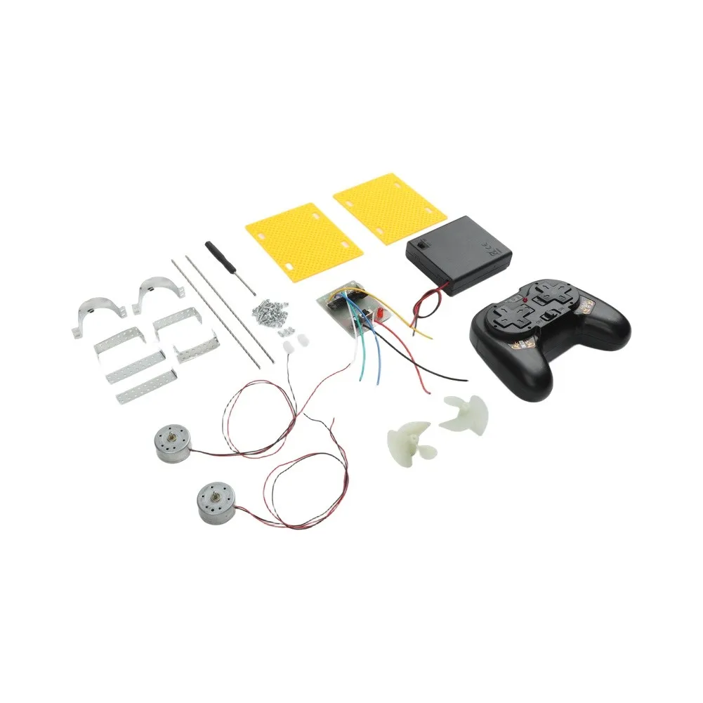 For DIY Model Boats Remote Control Ship Kit 2.4G RC Boat Kit Dual Motor Remote Boat Kit Four-way Eight-button Setup