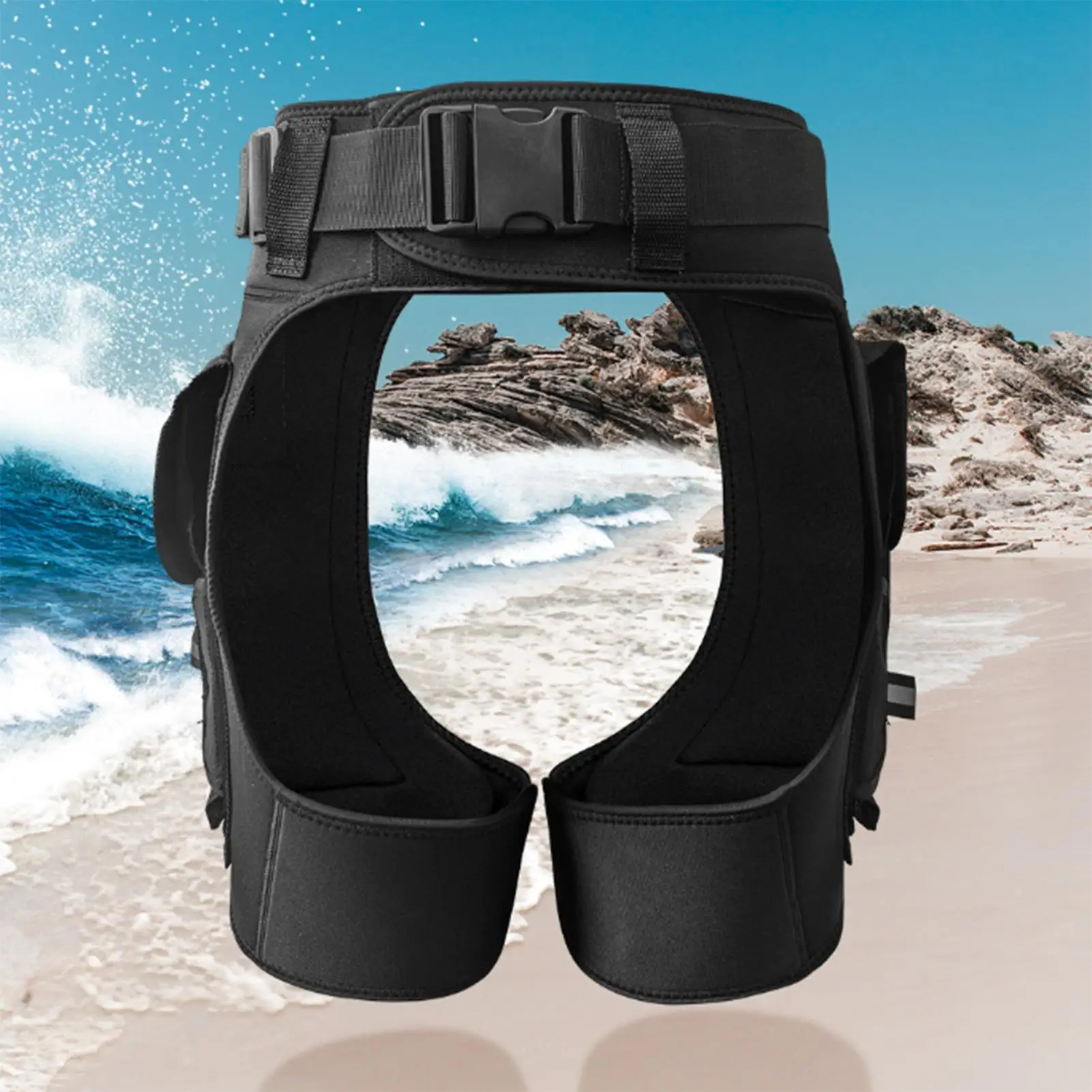 

Dive Shorts Open-Crotch Design Neoprene Wetsuit Shorts Men With Pockets For Diving Adjustable Wetsuit Pants For Surfing Sailing