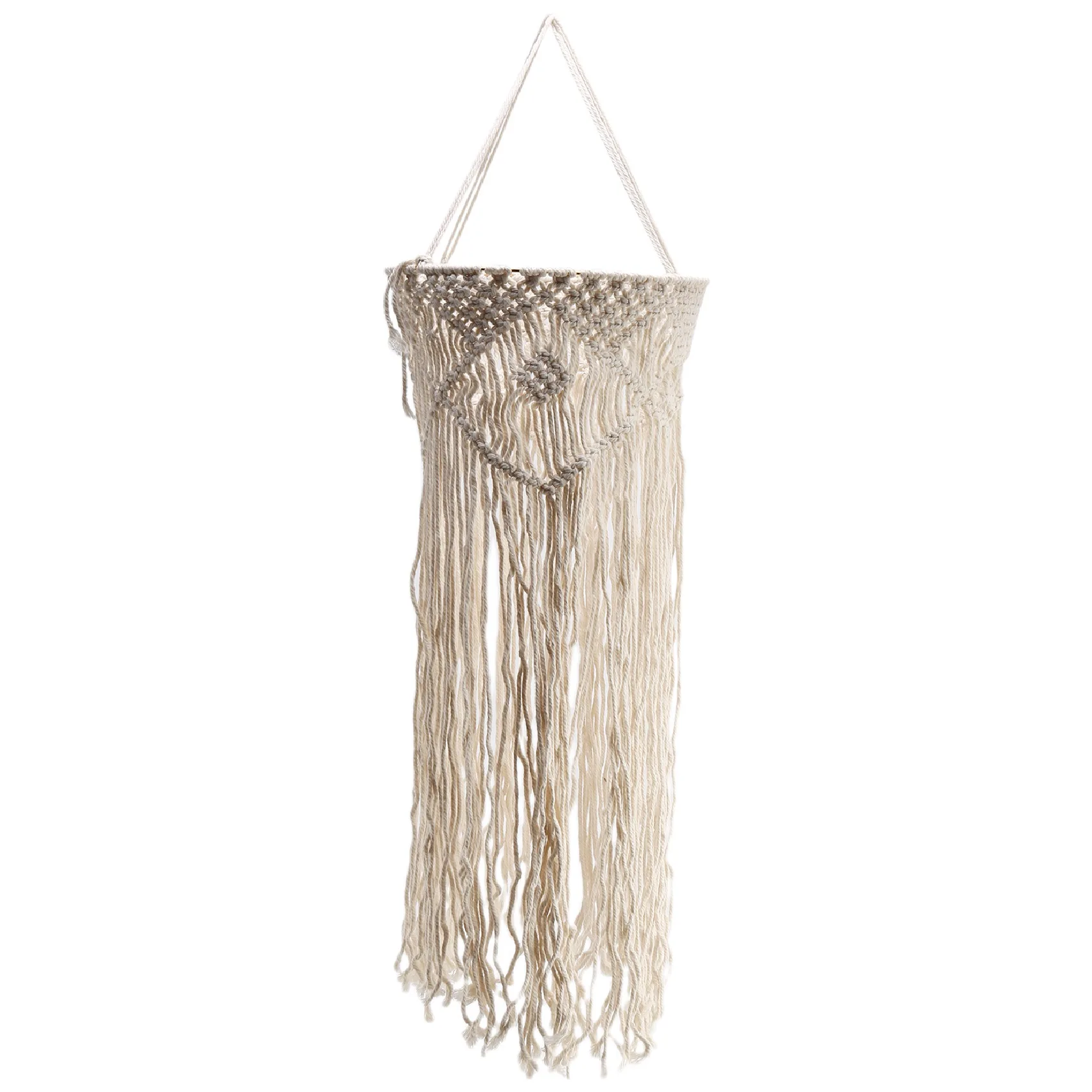 Hand-Woven Living Room Ceiling Lamp Shade Bohemian Tassel Bedroom & Bathroom Lampshade Warm