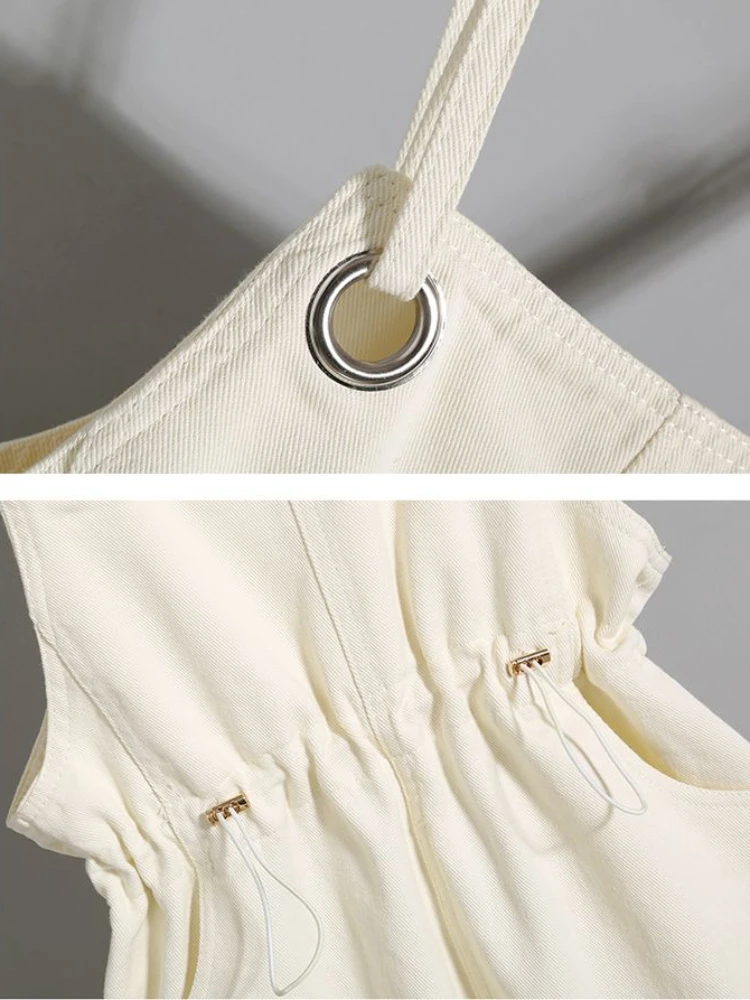 ثوب فضفاض ضيق للسيدات برباط متين وبساطة غير رسمية ملابس خروج فضفاضة تناسب الطلاب طراز كوري حلو طازج للصيف #5