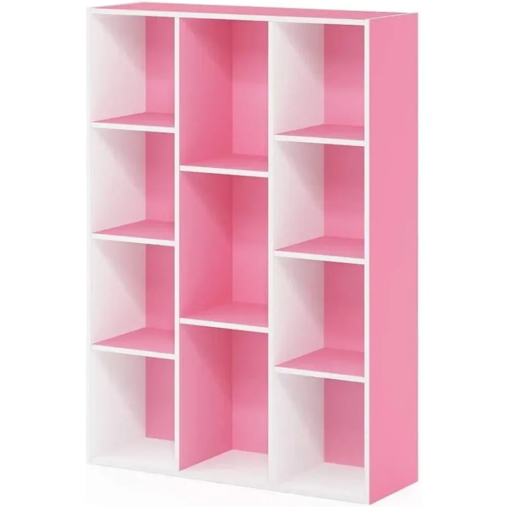 

Luder Bookcase / Book / Storage , 11-Cube, White/Pink Practical