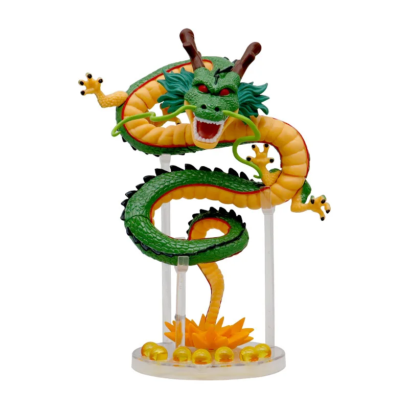 Figura de Dragon Ball Z Shenron de 18CM, juguetes Shenlong, decoración de escritorio, regalo, modelo hecho a mano, muñeca con dije para seguidores de niños