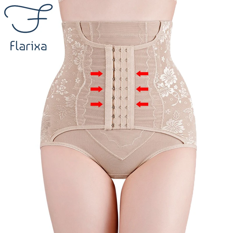 Flarixa 2 in 1 Waist Body Shaping Underwear Hip And Abdomen Seamless Body Shaping Clothes High Waist Postpartum Slimming Briefs