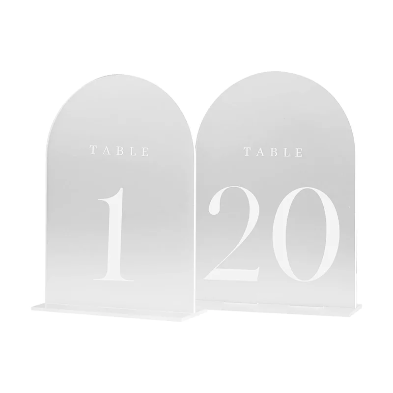 

20 упаковок, матовая арка, номера столов для свадьбы, 5X7 дюймов, матовая арка, акриловые таблички для стола, идеально подходящие для украшения стола-B09B