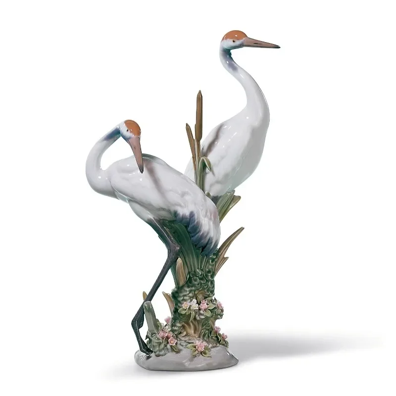 Elegant, porcelain dolls, cranes, living room study ornament gifts