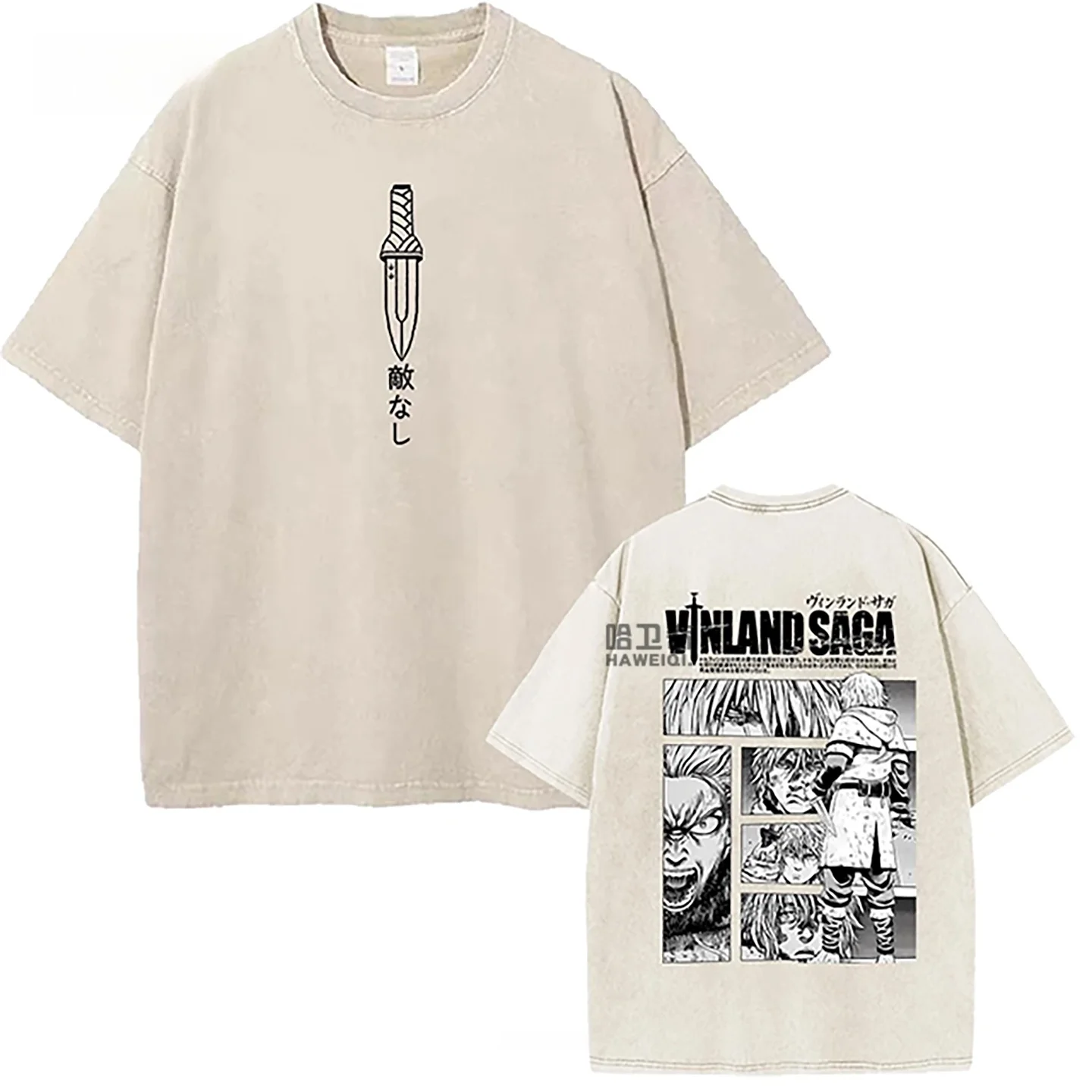 

Футболка с принтом в стиле манги Vinland Saga, ретро-дизайн, из хлопка, с коротким рукавом, свободного кроя, летняя, дышащая, повседневная.