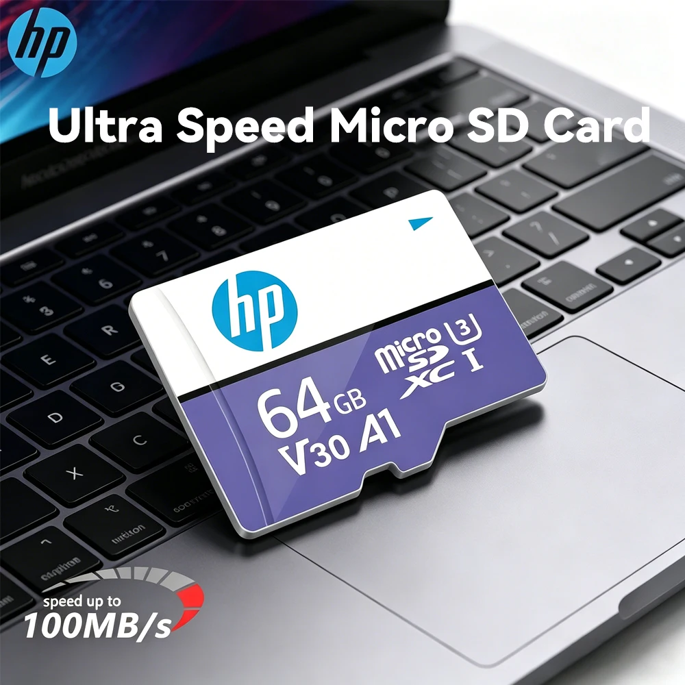 Tarjeta MicroSD HP U3 de 64 GB, 128 GB, 256 GB – Tarjeta Flash TF Clase 10 para Smartphone, Tablet, Cámara – Compatible con 4K