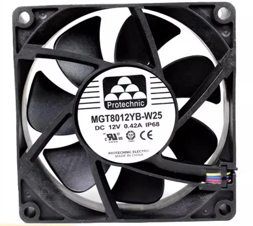 

Magic MGT8012YB-W25 DC 12V 0.42A 80x80x25mm 4-Wire Server Cooling Fan