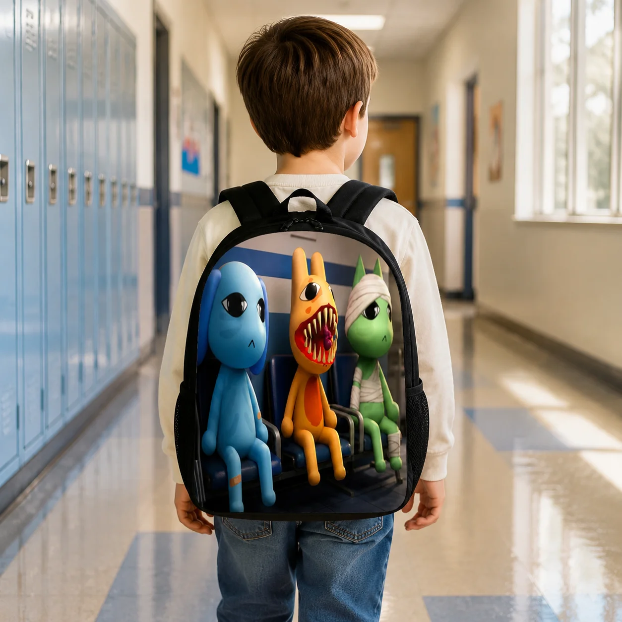 Animal Hospital Backpack for Kids Boys Girls Large Capacity School Bag Lightweight Waterproof for Elementary Middle Students ﻿