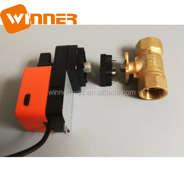 Winvall 2 Way DN15 DN20 DN25 Electric Actuator  0-10V Modulating Valve Motorized Proportional Control Ball Valve