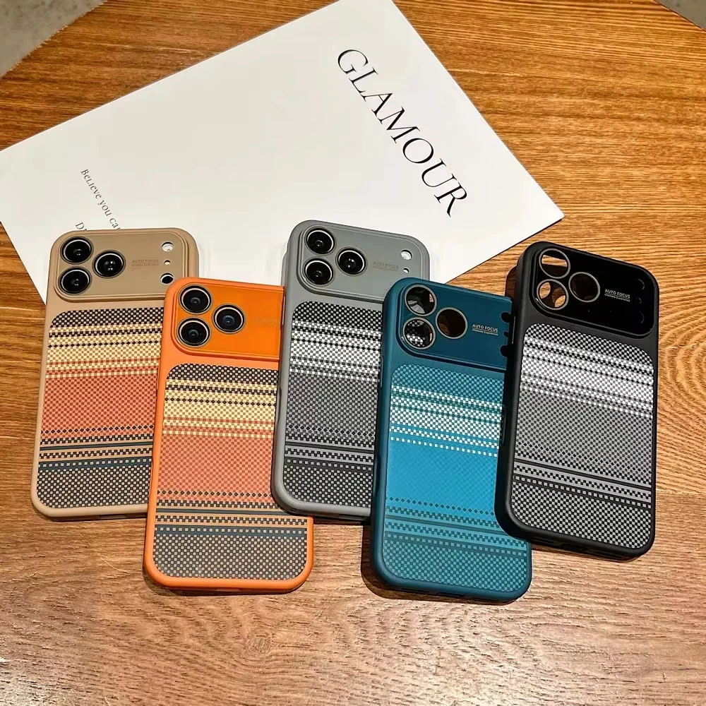 K6 Luxury Carbon Fiber Pattern Phone Case for iPhone 17/16/15/14/13 pro Max - Magnetic Wireless Charging Lens Protection view 3