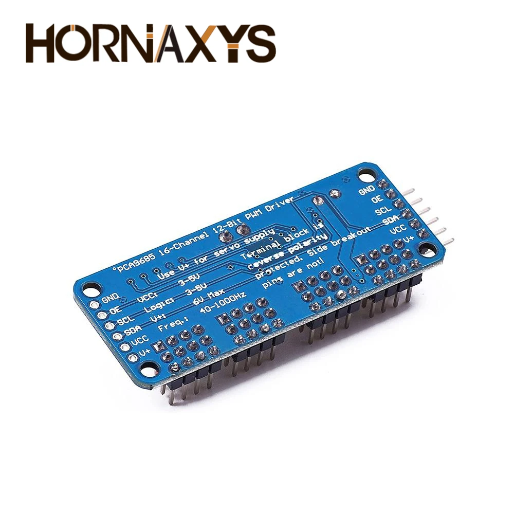 Imagem -06 - Módulo do Motorista do Servo Motor Pca9685 16 Canais 12 Bits Pwm I2c Robô Peças 15