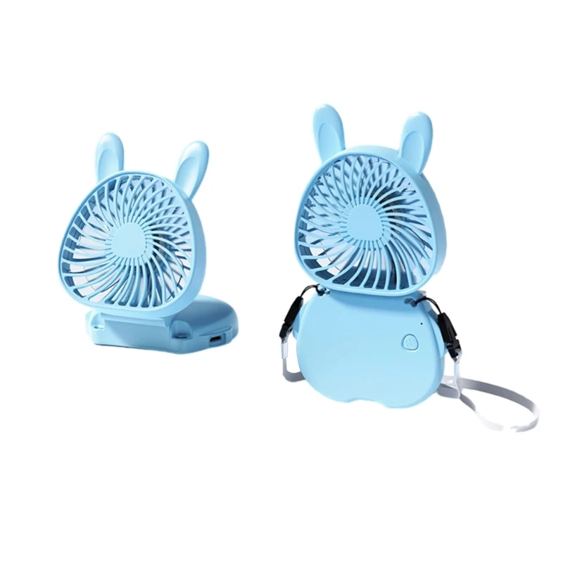 Small Handhelds Fan Necks Fan Electric Fan Summer Cooling Fan Lightweight Desk Fan Neck Straps Fan Plastic Material