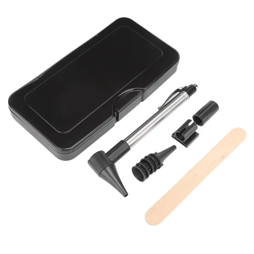 

Профессиональный ушной эндоскоп, увеличительная линза, набор зеркал с 5 чехлами для ушей, кронштейн для депрессора языка для ухода за полостью рта и глаз