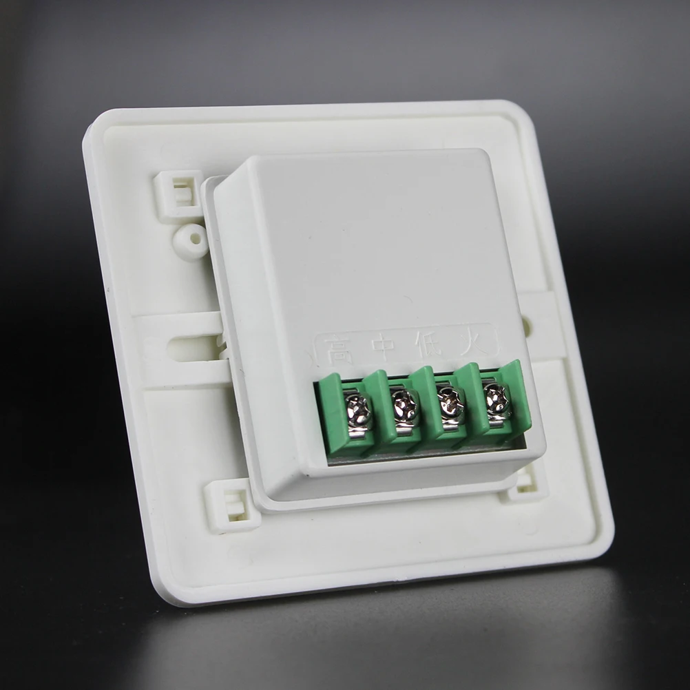 

Thermal Control Switch Panel Fan Coil Three-Speed Controller Air Conditioning Regulator ABS Flame Retardant Durable Strong