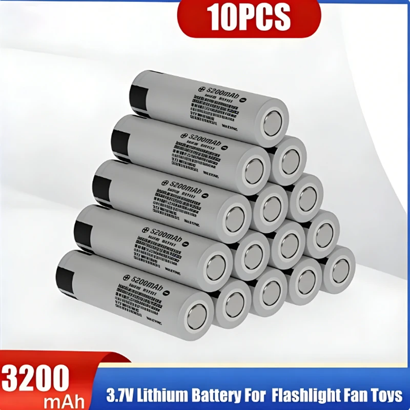 

2026 ️4-20PCS 18650 NCR18650BD 10A 3.7V 3200mAh Rechargeable Lithium Battery For Flashlights Clock Powerful Torch Camera Fan