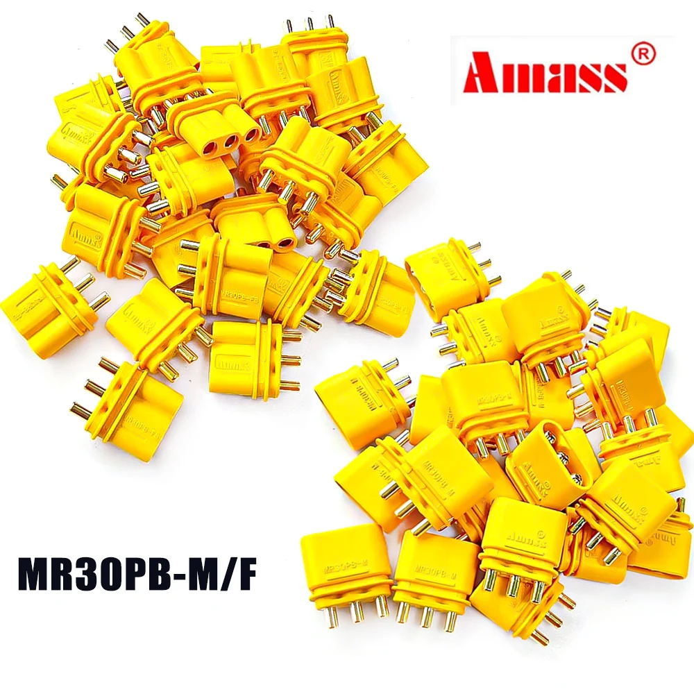 Amass MR30 MR30PB MR30PW Connector Male Female Plug for Battery, ESC and Charger Lead Multicopter Airplane Part