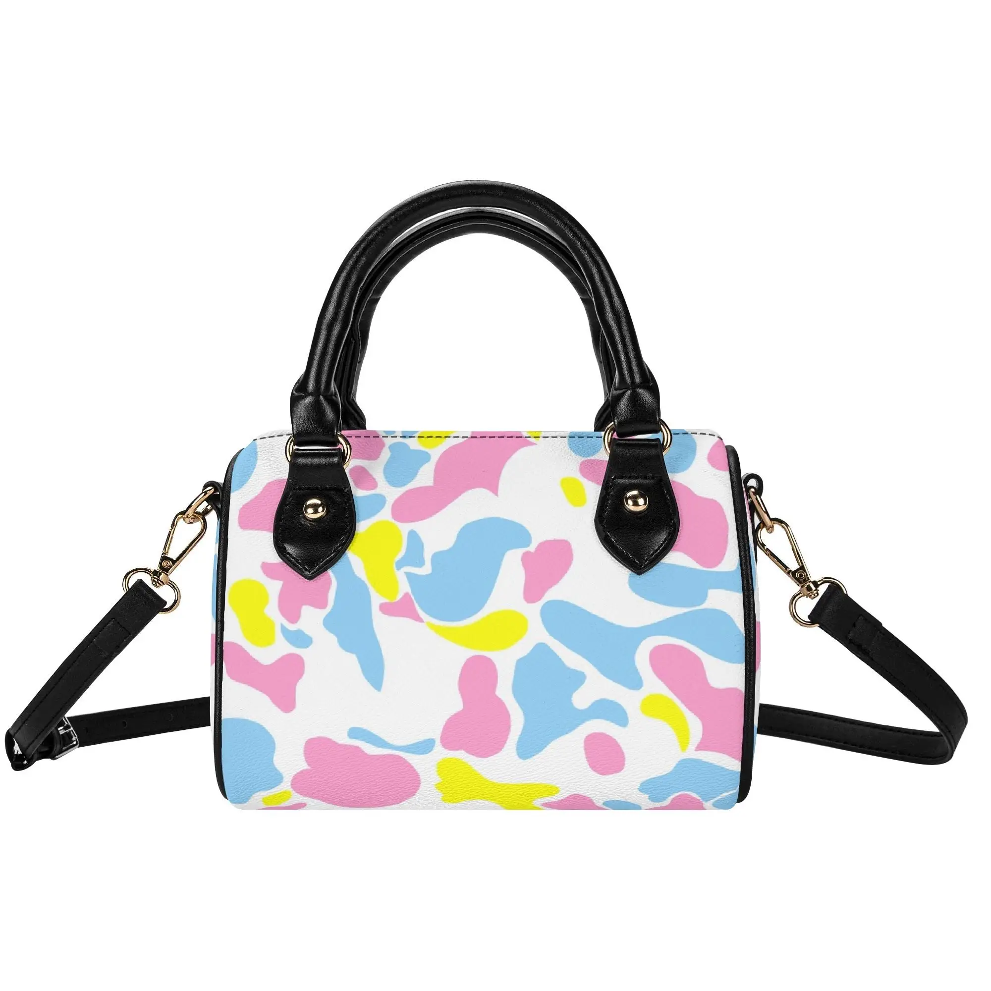 Customized Patterned Photo Text Women'S Fashionable Pu Handbag For Casual Wear With A Zipper On The Shoulder