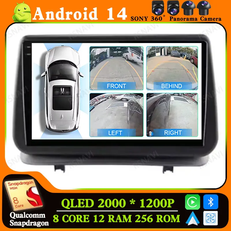 Android 14 Car Radio For Renault Clio 3 2005 -2014 2 DIN Head Unit Multimedia BT DSP 5G WIFI Viedo Player Navigation GPS Stereo