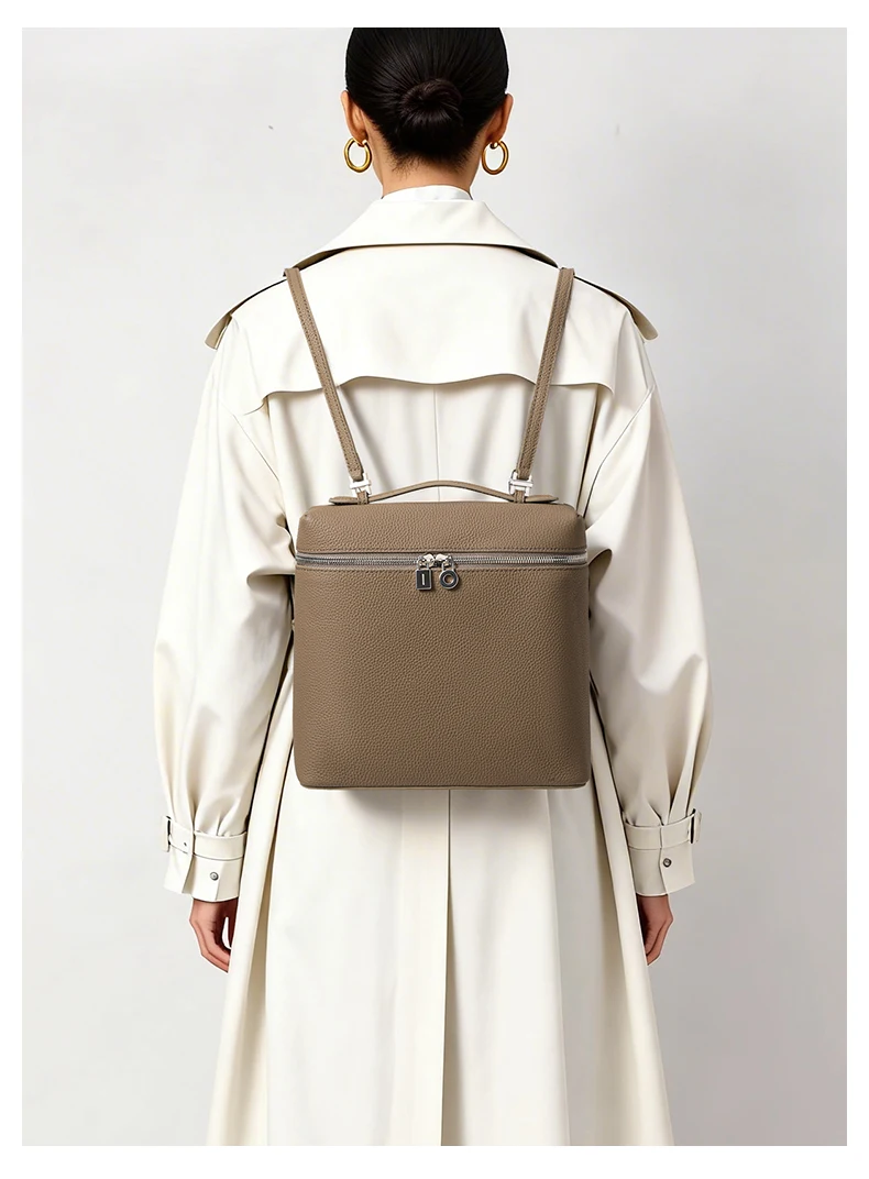 Hochwertiger Lederrucksack für Damen, Neues Modell 2026, Modische Große Echtledertasche für Pendlerinnen – Detail 2