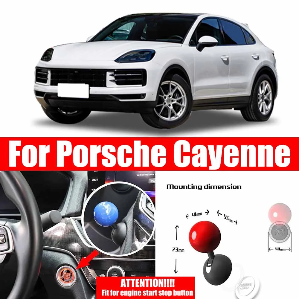 

For Porsche Cayenne Car Engine START Button Replace Cover STOP Switch ball style Car Accessories