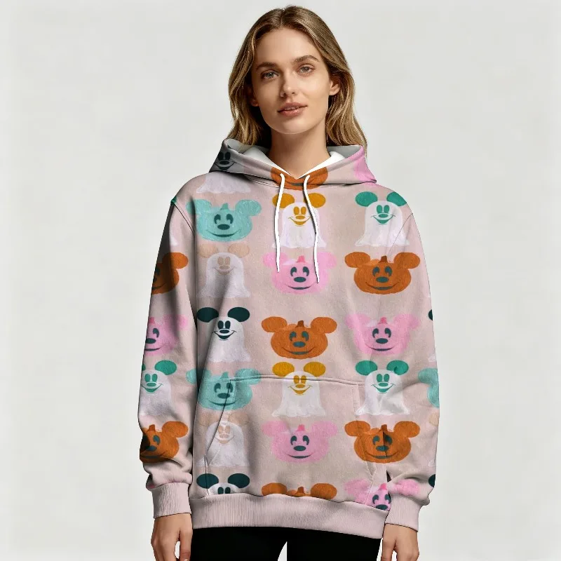 سترة نسائية بقلنسوة مطبوعة بالكامل من Disney Toy Story للخريف والشتاء، بلوفر كاجوال بنمط شخصيات كرتونية للسيدات العصريات