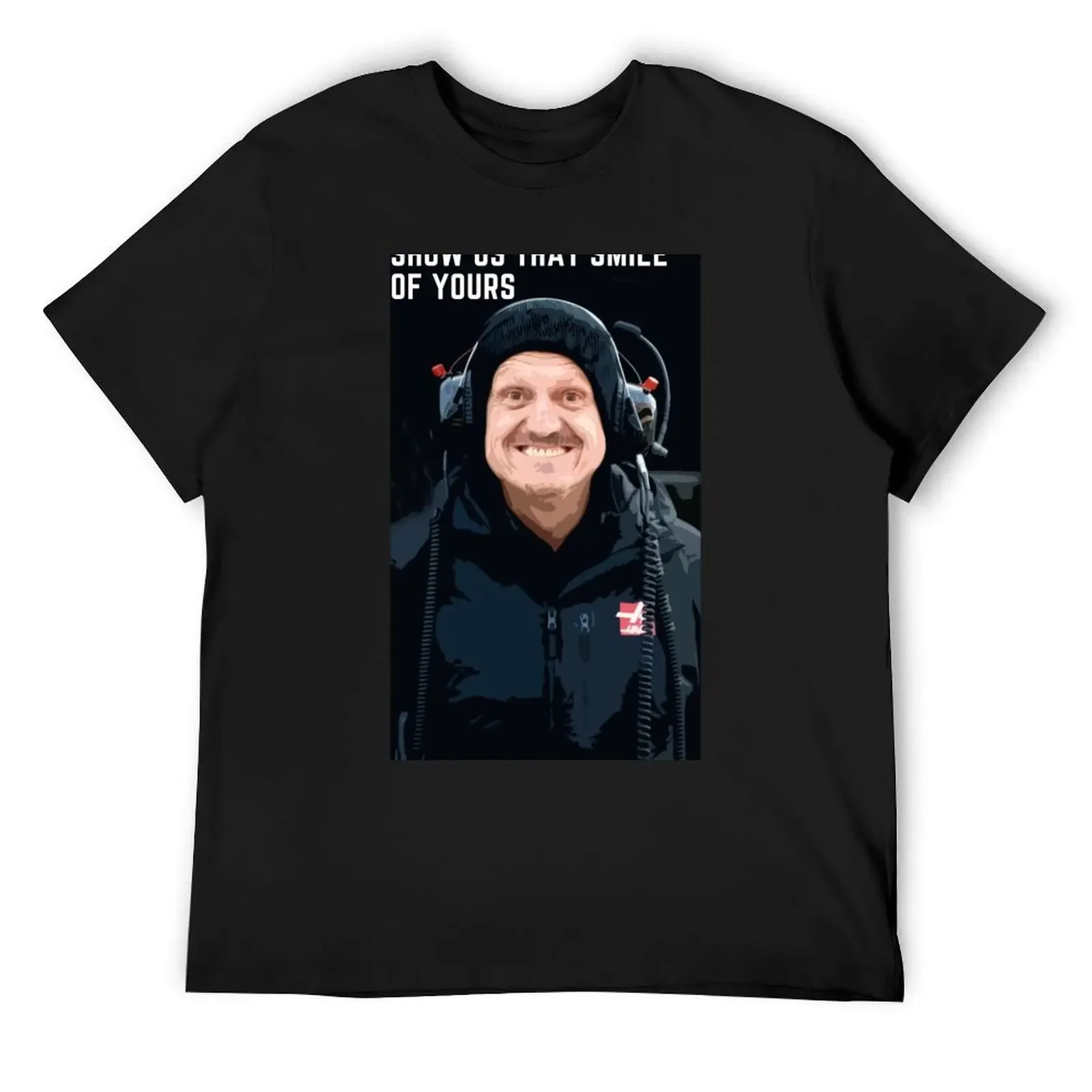 

Gunther Steiner / Show Us That Smile Of Yours T shirts and more Merch !! T-Shirt oversized graphic tee mens vintage t shirts