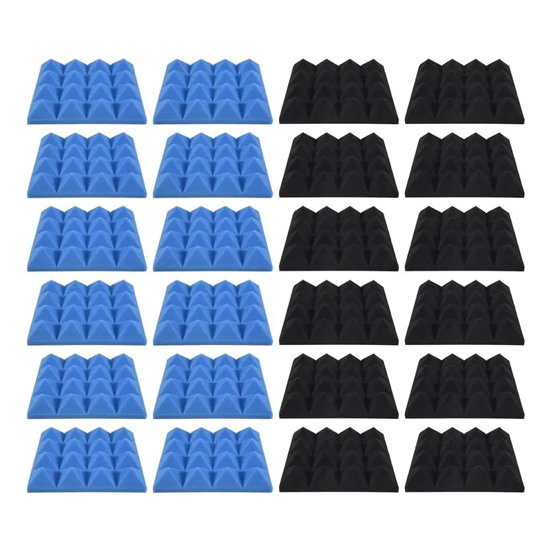 

ABVT-24 шт. 25x25x5 см Акустические звукоизоляционные панели-пирамидки для студий, шумопоглощающие, звукопоглощающие, для обработки звукоизоляции