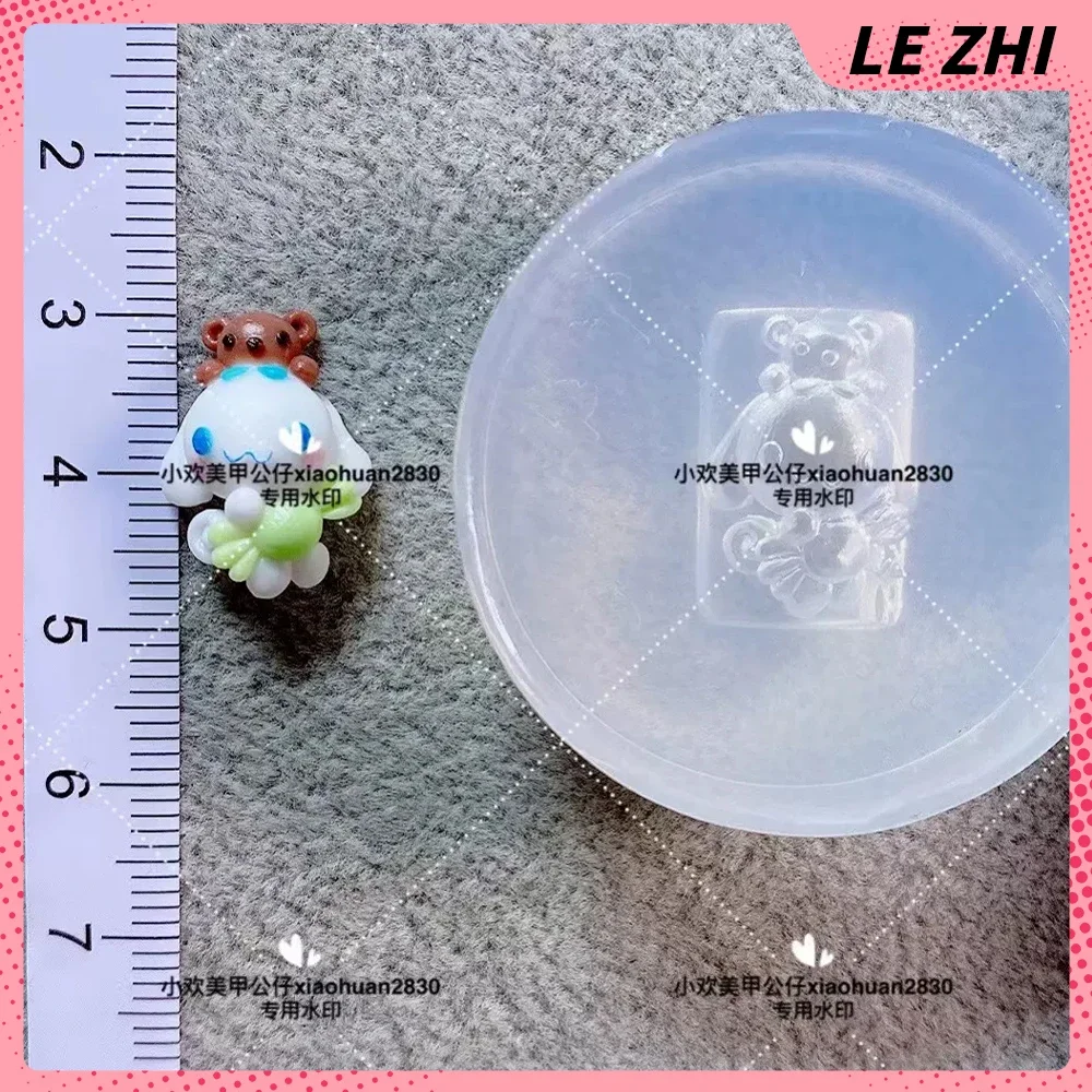 Kawaii Cartoon Silica Gel Nail Mold Hello Kitty Cinnamoroll Mymelody Kuromi Maiden Heart 3D Stereo Carve Designs Resin Mold