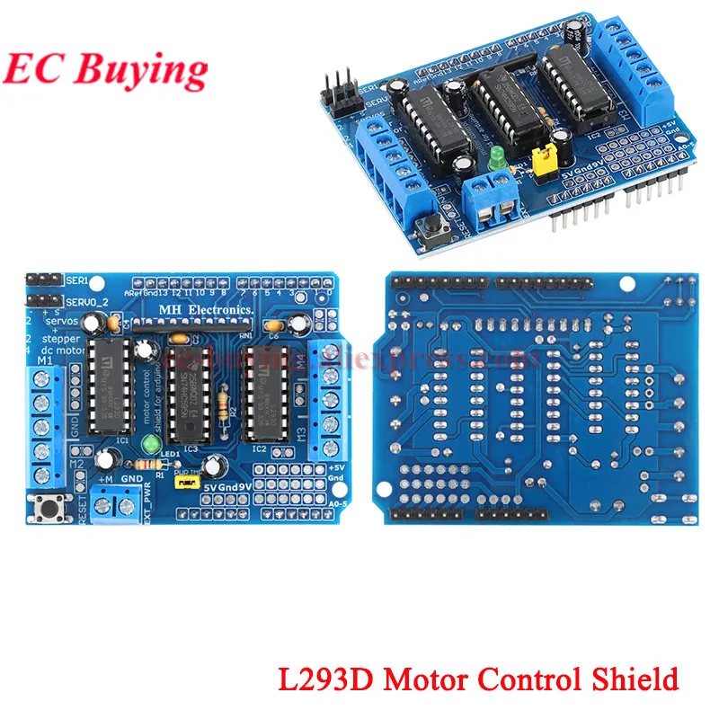L293D Motor Driver Control Shield Module 4-Channel Stepper DC Motor Drive Expansion Board for Arduino ESP8266 R3 Mega2560