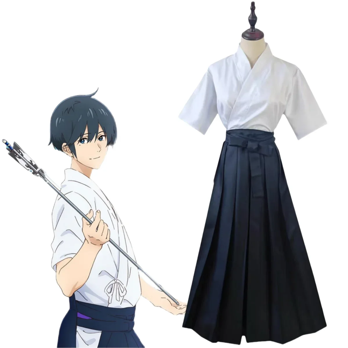 

Anime Takehaya Seiya Cosplay Costumes TSURU-NE KAZEMI High School Japanese Archery Club Narumiya Minato Training Costume 2025