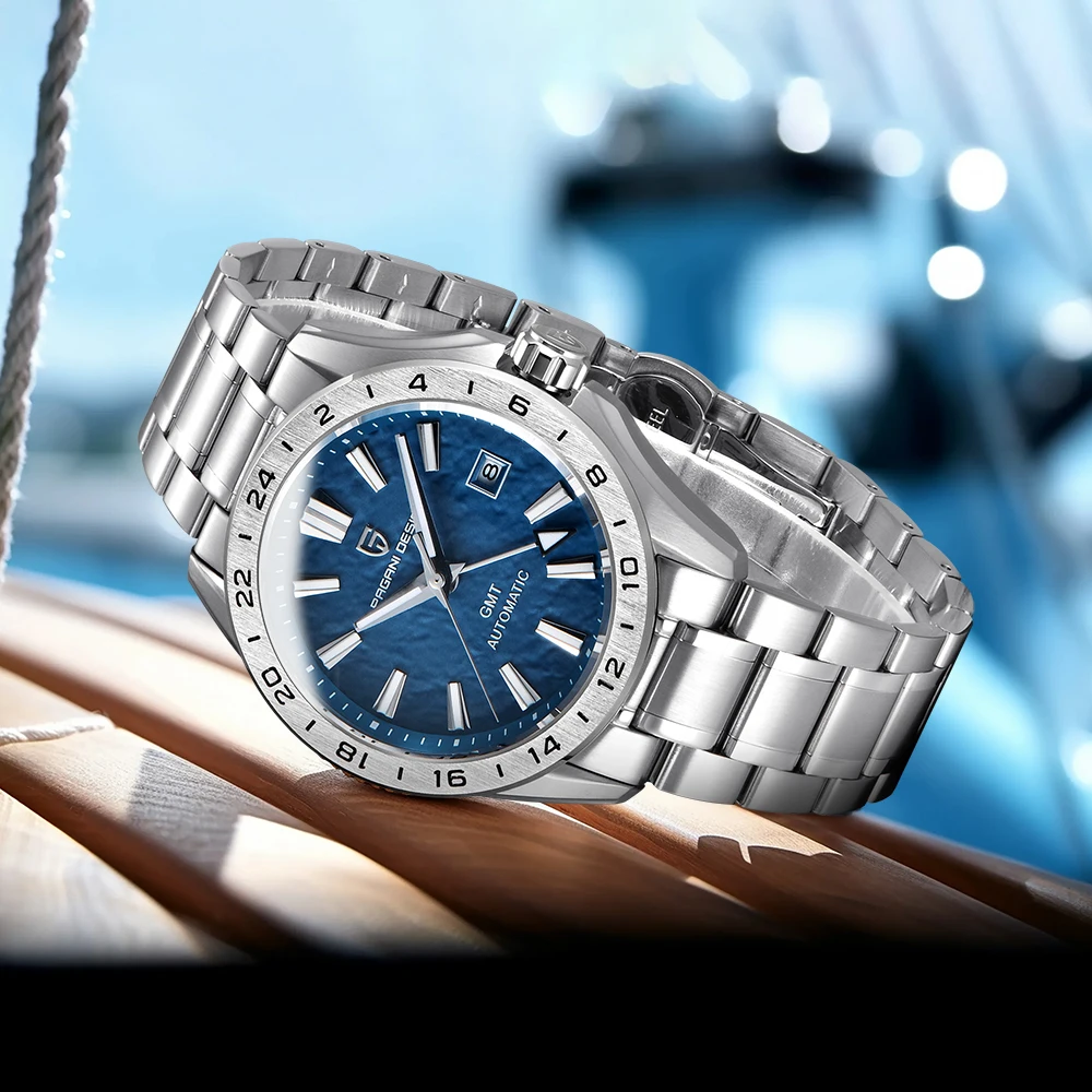 

Hot selling PAGANI DESIGN GMT Luxury Sports Mechanical Automatic Watch Stainless Steel Luminous Waterproof Watch Neutral Watches