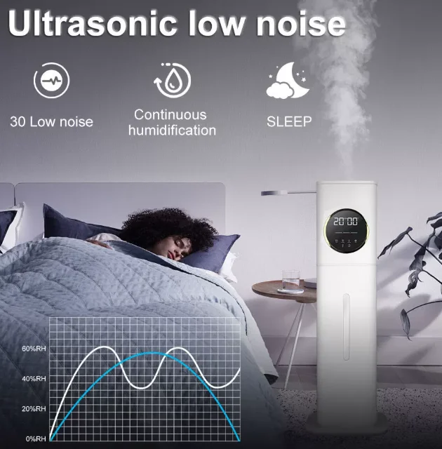 

8L household humidifier floor standing large capacity upward pumping ultrasonic air atomizer