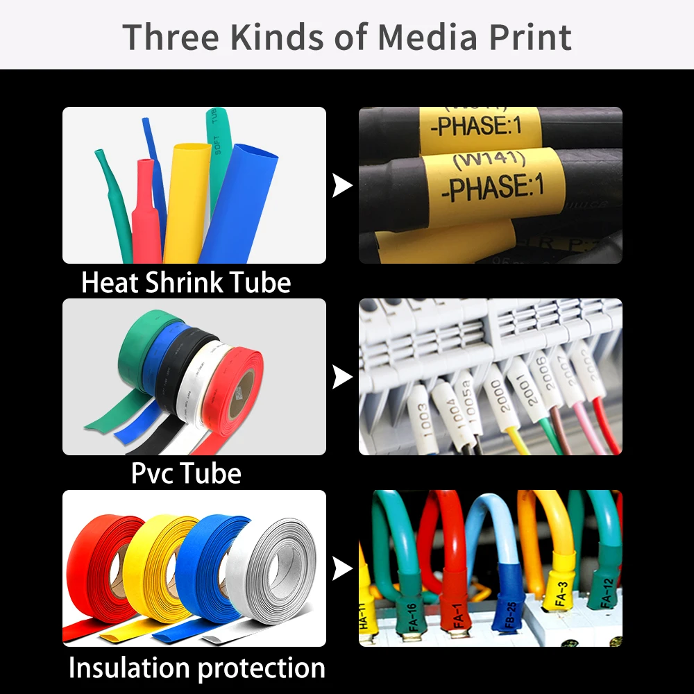 N-mark Multi-functional Electronic Printing Machine Heat Shrink Tube Label Wire Label Printer Electronie Lettering Machine