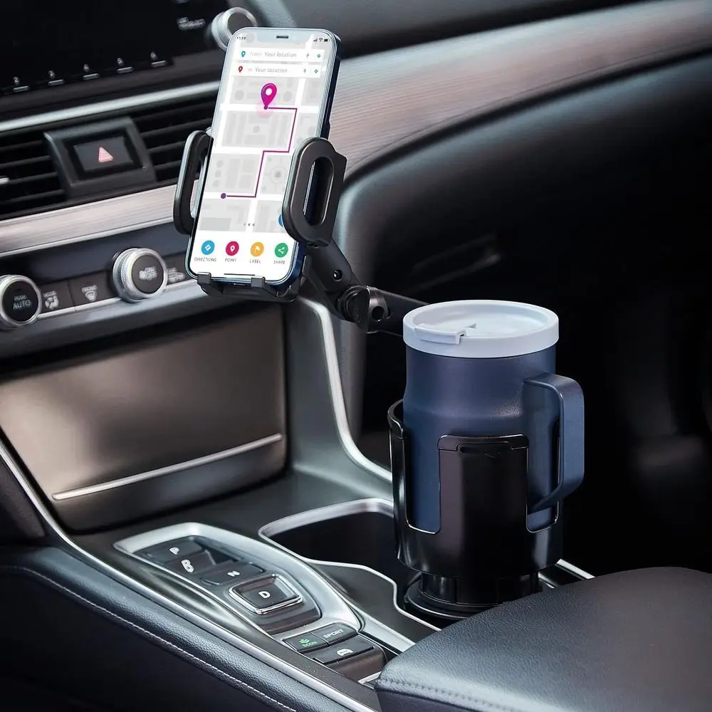 

Universal 360° Rotating Dual Cup Holder Mount for Cars and Smartphones