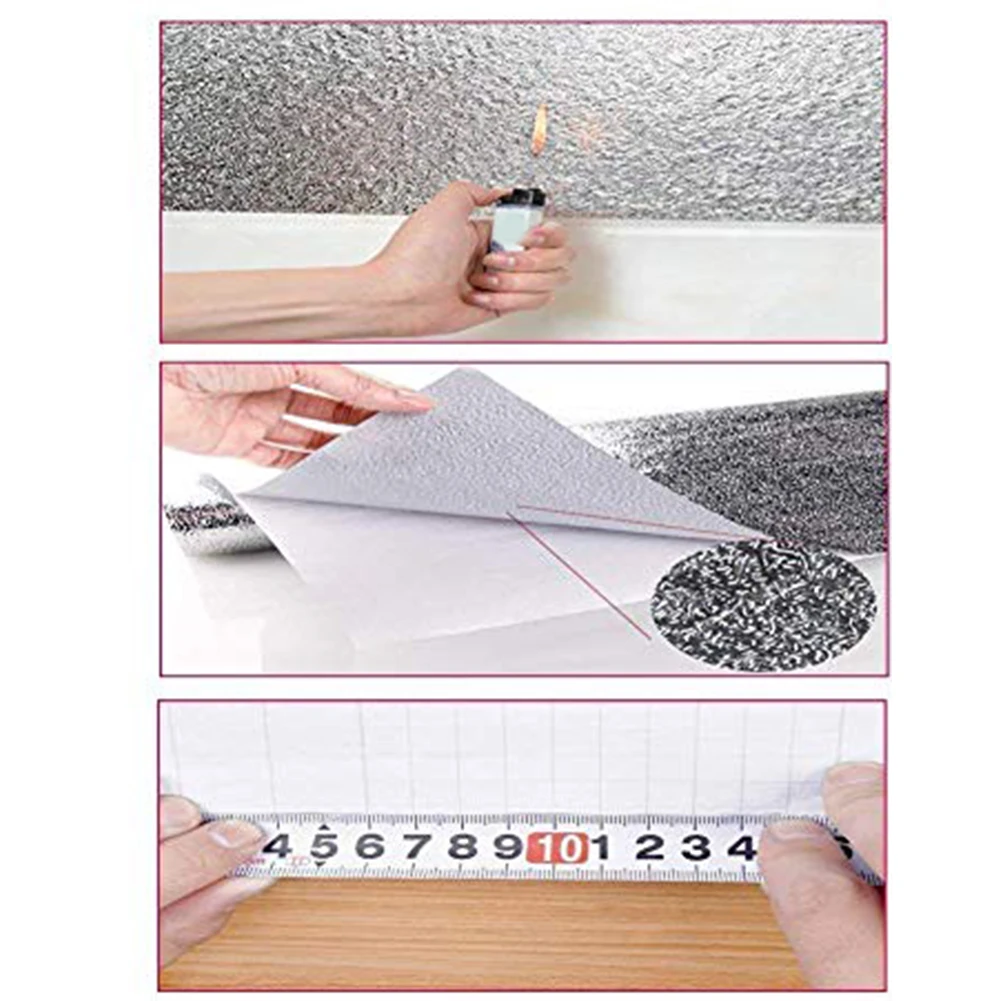Heat Resistant Sticker Kitchen for splash Guard Dust-proof Fashionable Heat-resistant Long-lasting For Food Cabinets