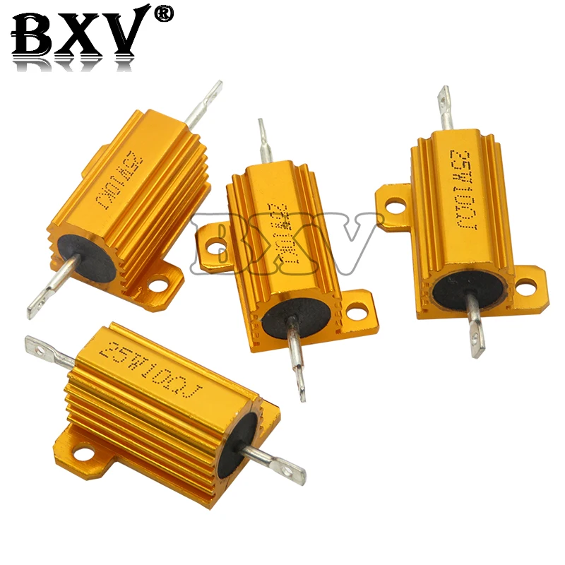 RX24ตัวต้านทานโลหะแบบมีลวด25W,ใหม่0.01 ~ 30K 1 2 3 5 6 8 10 20 100 150 200โอห์ม500 1K 10K 10K 10K