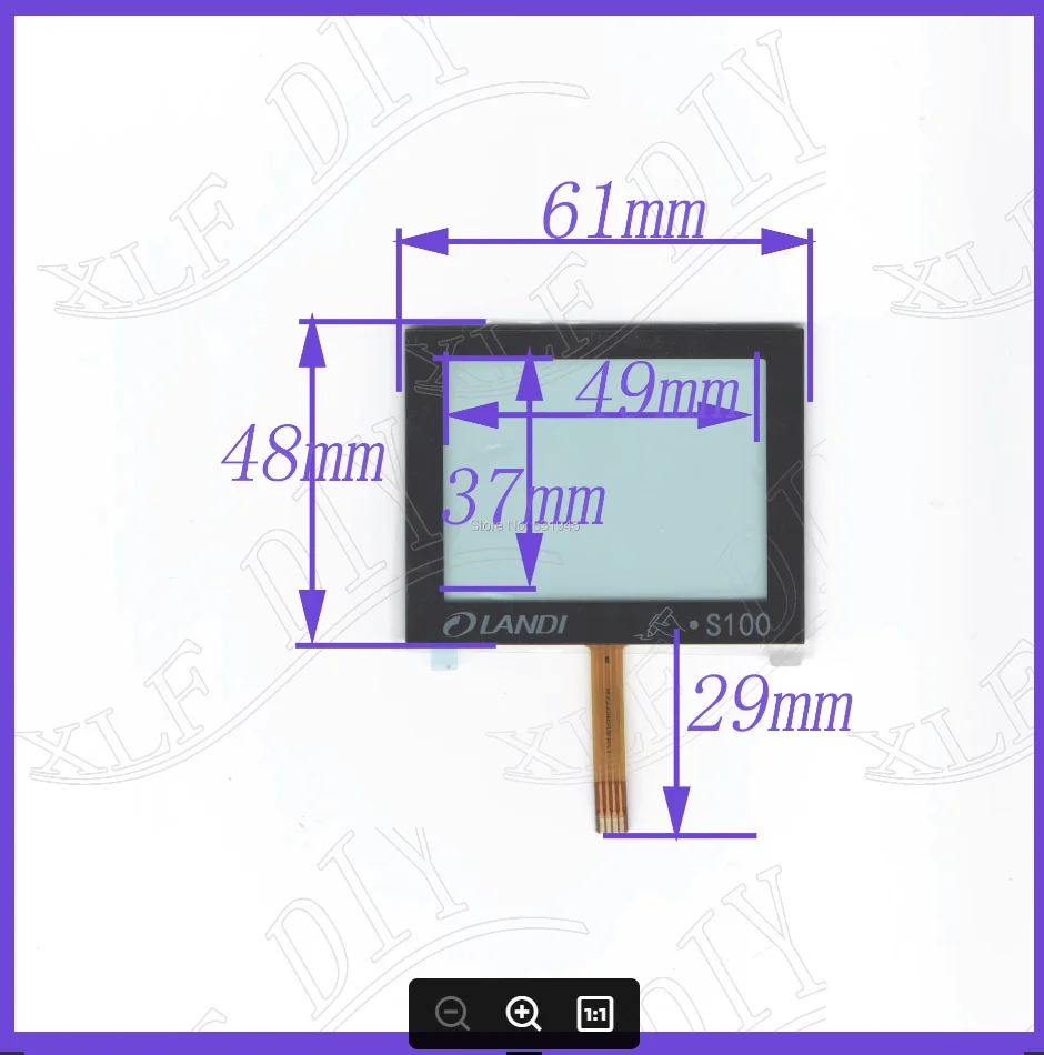 ZhiYuSun LANDI S100 3.5inch 4wire resistive touch panel 61*48mm  Navigator screen 61mm*48mm glass this is compatible