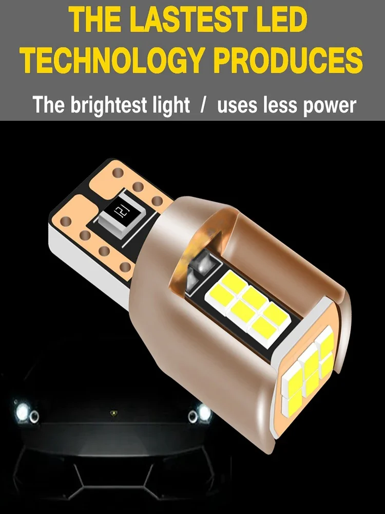 2pcs New T10 W5W Super Bright 2016 LED Car Parking Lights W5W Auto Wedge Turn Side Bulbs Aluminum pcs decode car reading lights